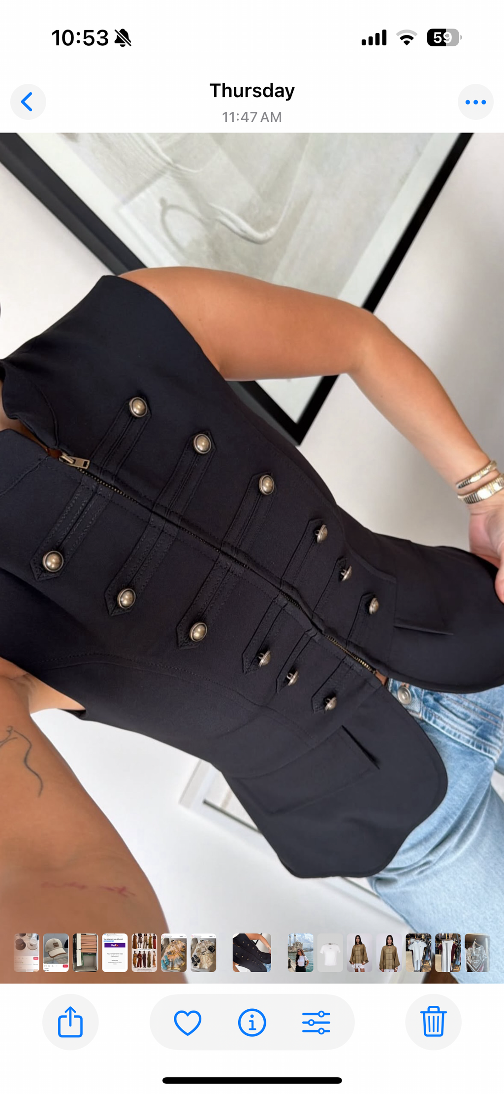 SLEEVELESS BUTTON SHIRT- limited edition