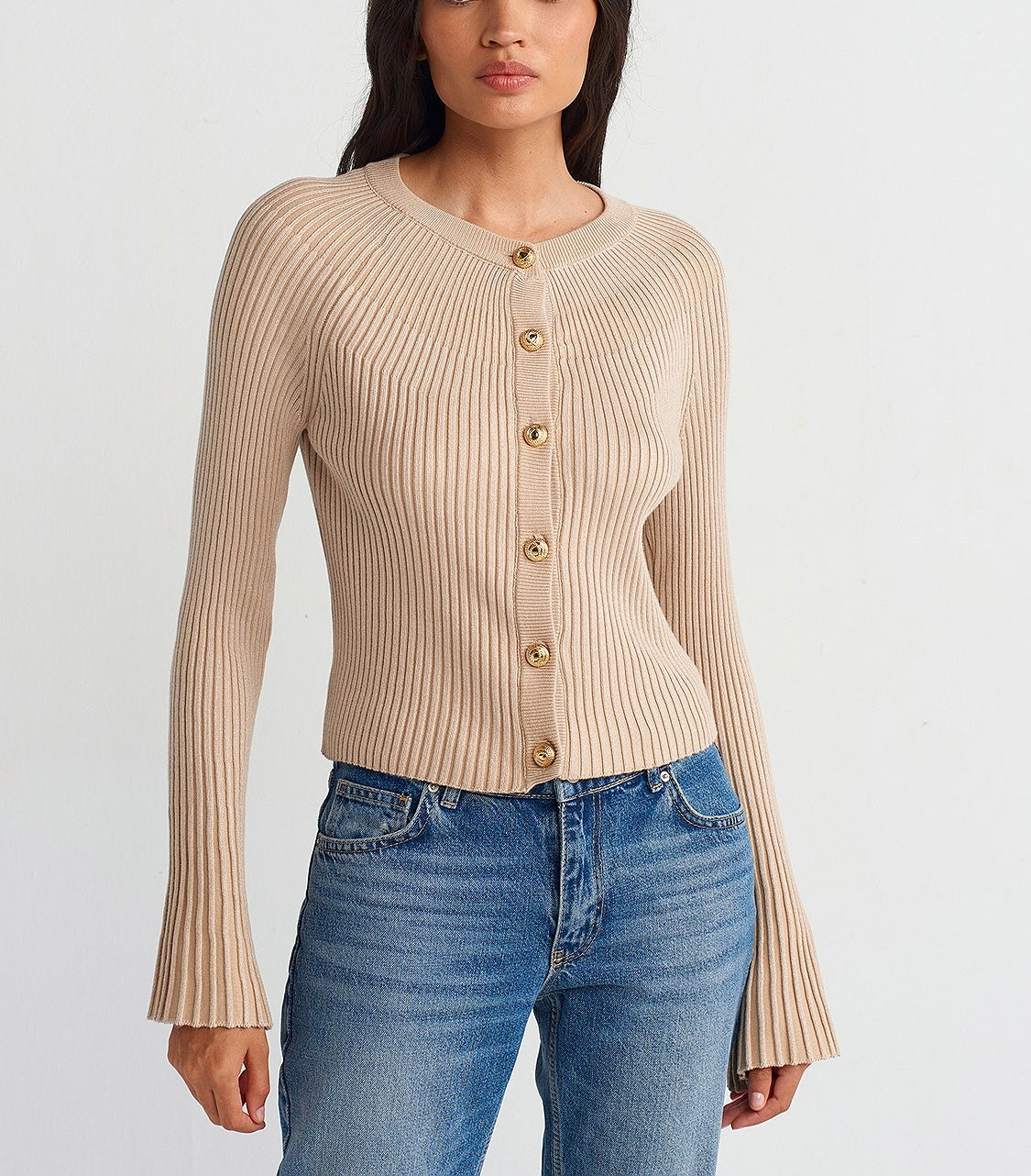 Spanish -Sleeve Knit Cardigan