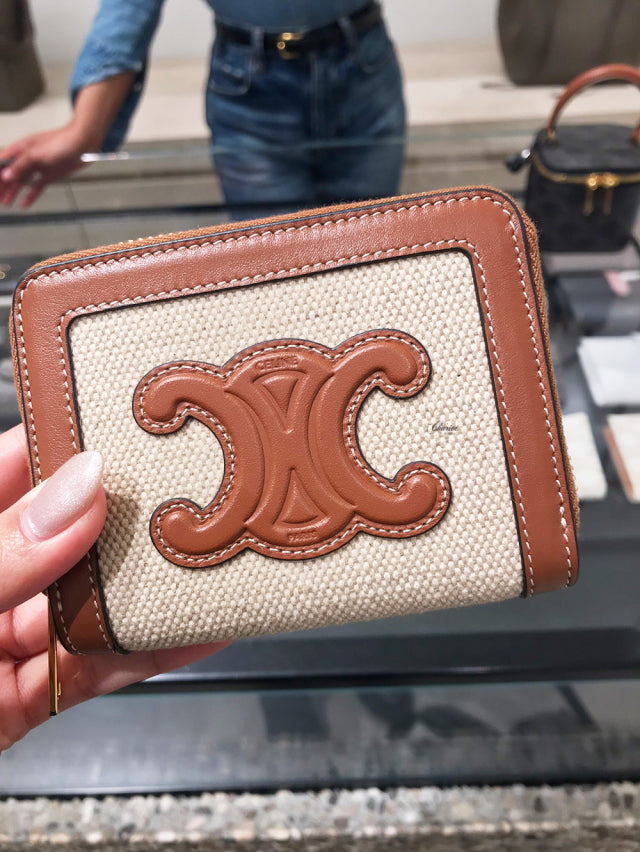 Celine Compact zipped wallet Smooth calfskin