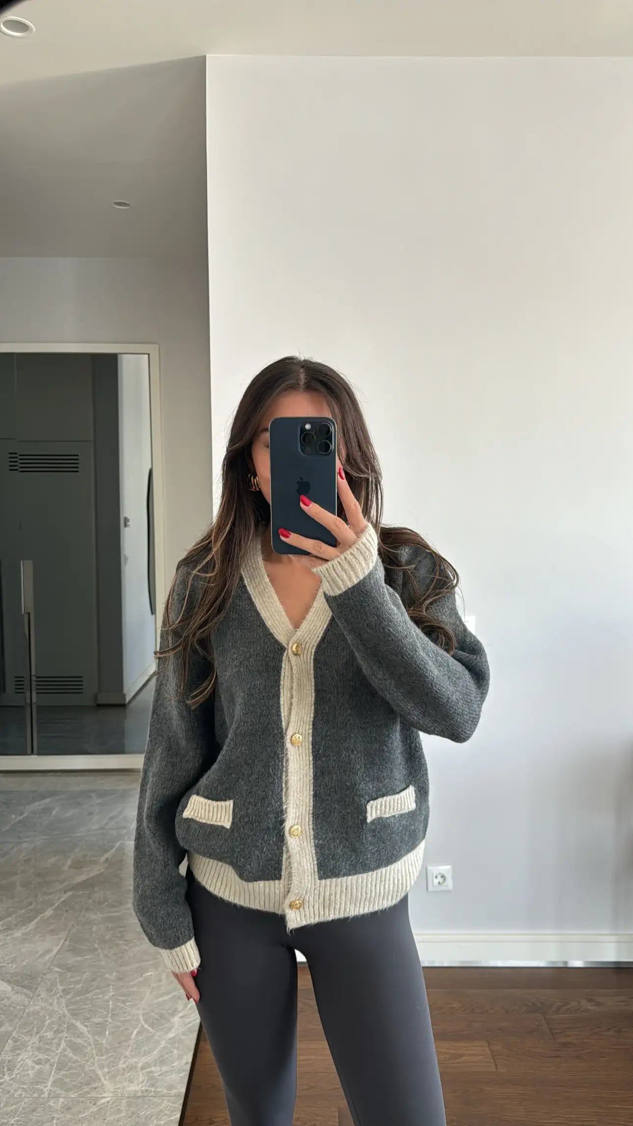 massimo grey cardigan