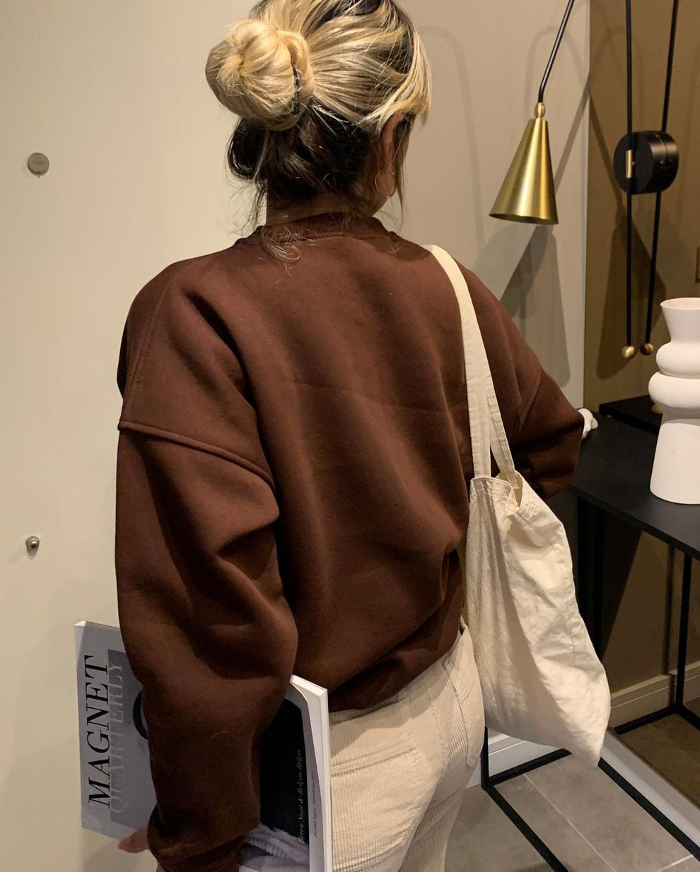 Nike oversized sweatshirt-Brown