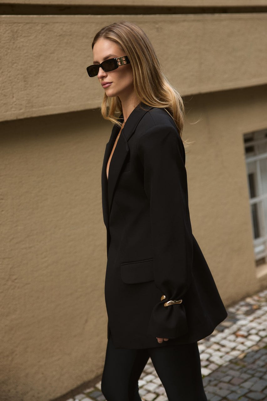 Single-breasted wool blazer