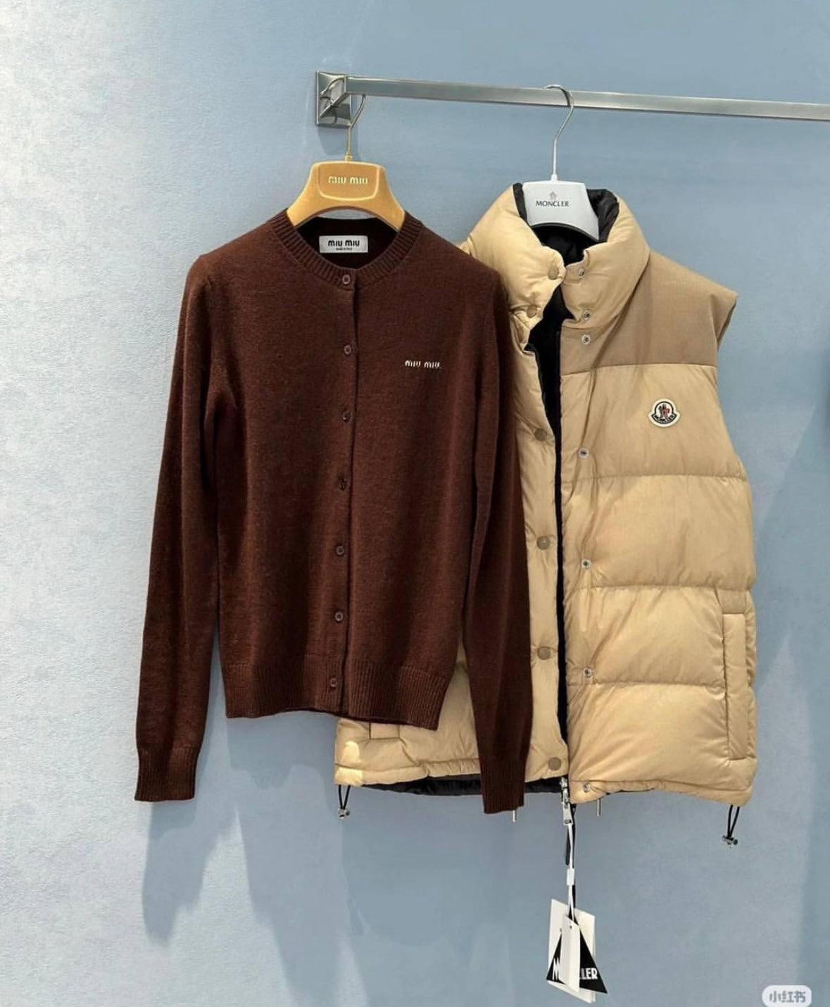 MIUMIU-Slim-Fit Brown Cashmere Knit Cardigan