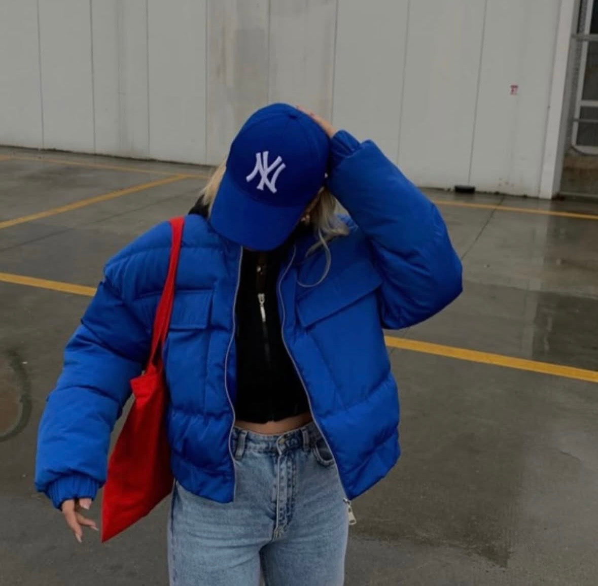WATER-PROOF BLUE BOMBER JACKET