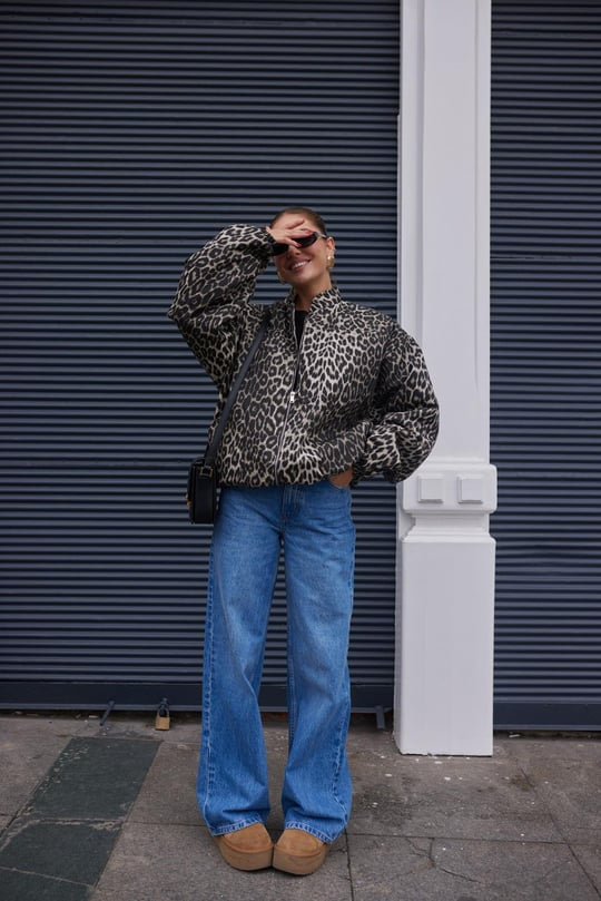 LEOPARD BOMBER JACKET