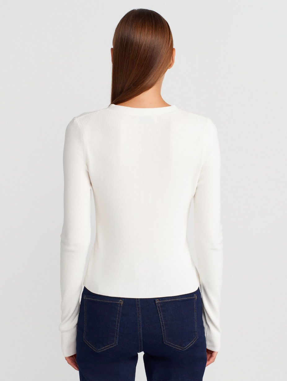 V-Neck Buttoned knit blouse&nbsp;