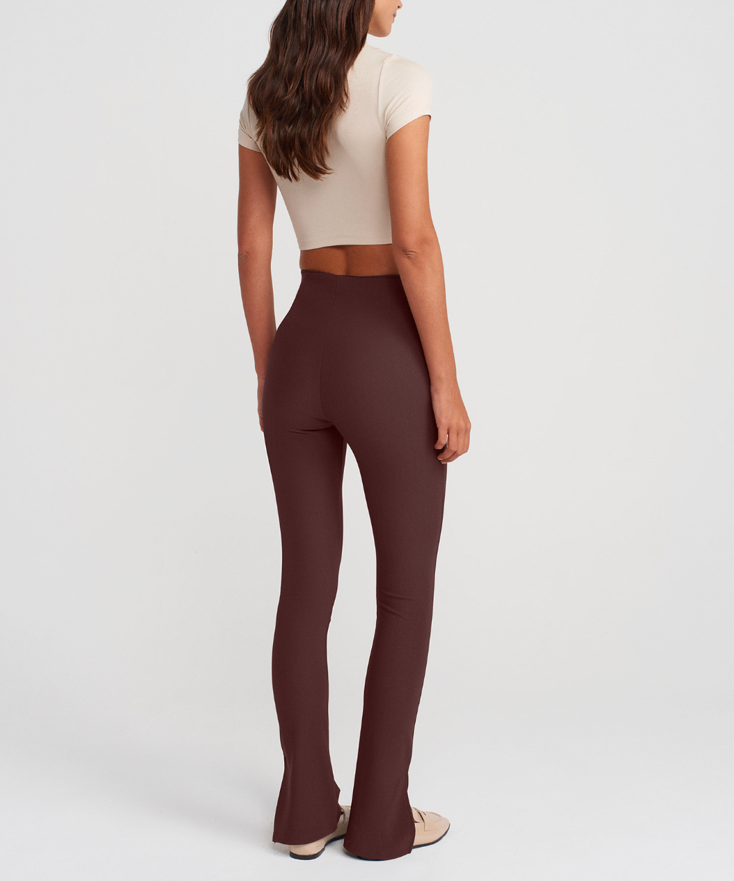 Ottoman Tights with Slit Legs-Smoked ( 25-26 trending color)