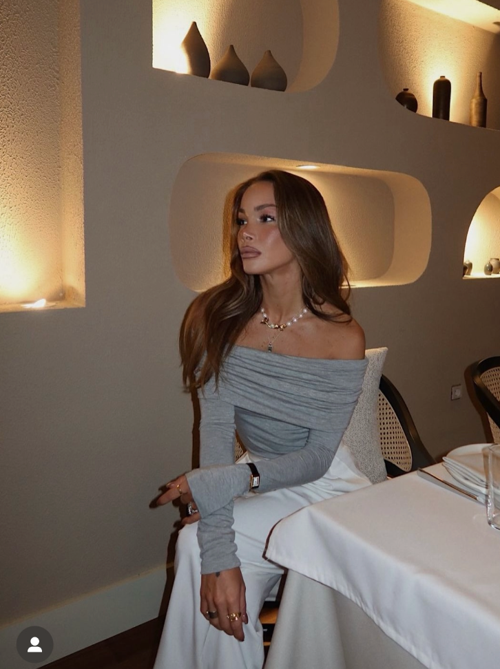 Off shoulder women’s top - Grey