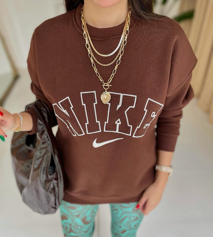 Nike oversized sweatshirt-Brown