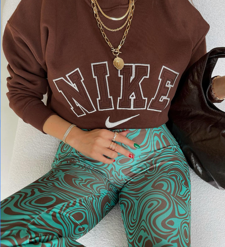 Nike oversized sweatshirt-Brown