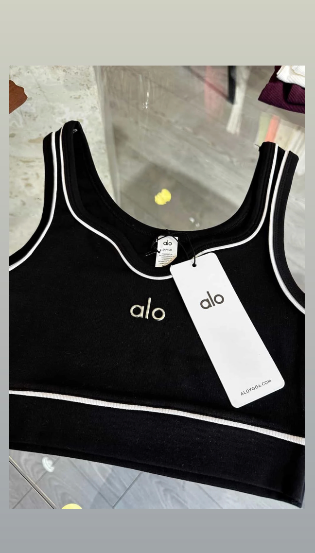 aloyoga black crop top