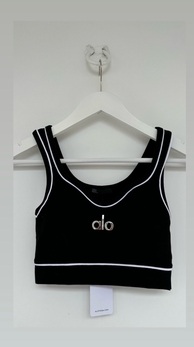 aloyoga black crop top