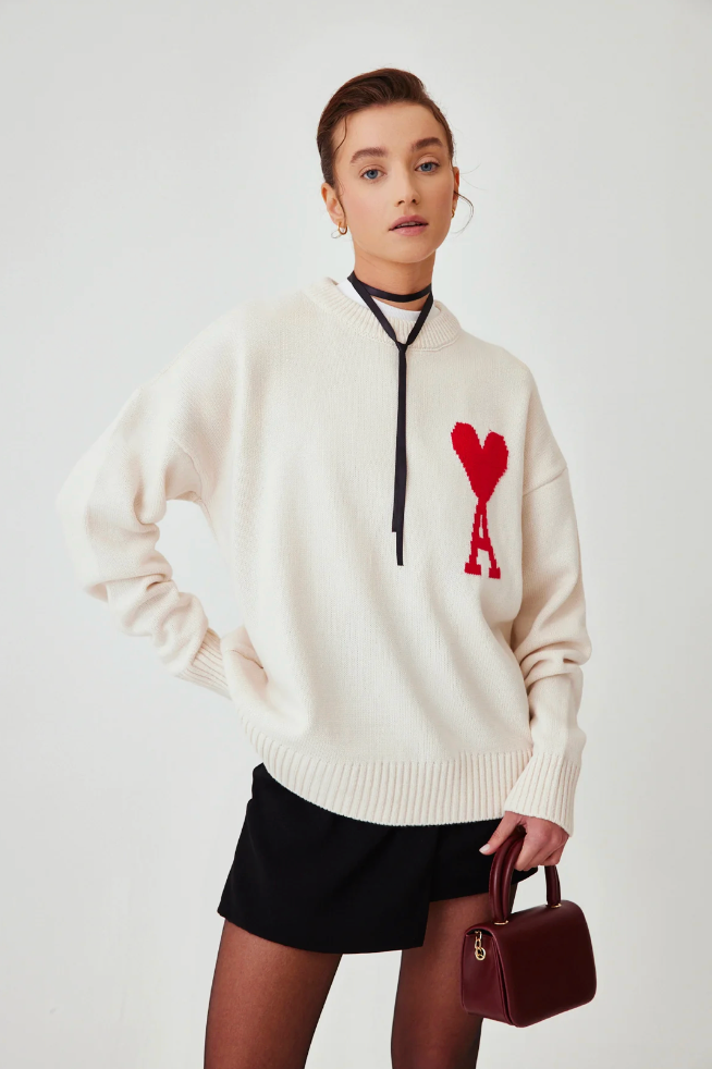 AMI PARIS Cœur virgin wool sweater (UNISEX)