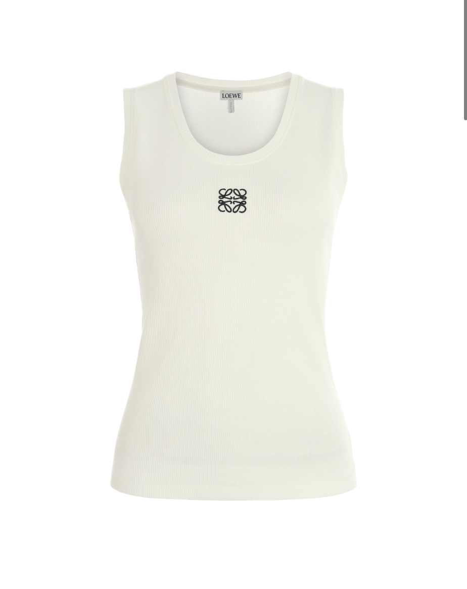 LOEWE-Anagram tank top in cotton  Top in lightweight stretch ribbed cotton.