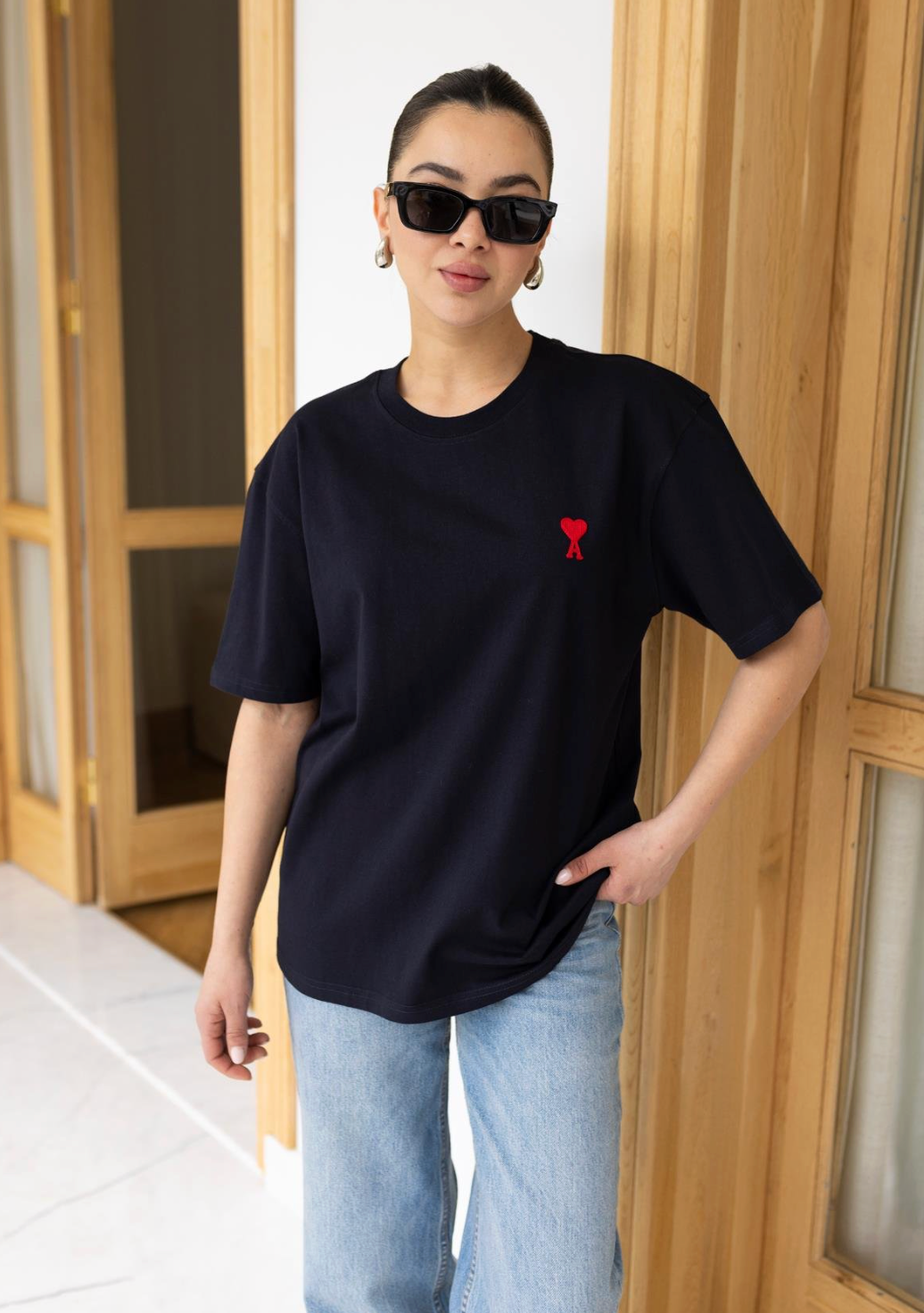 AMI PARIS T-SHIRT - BLACK