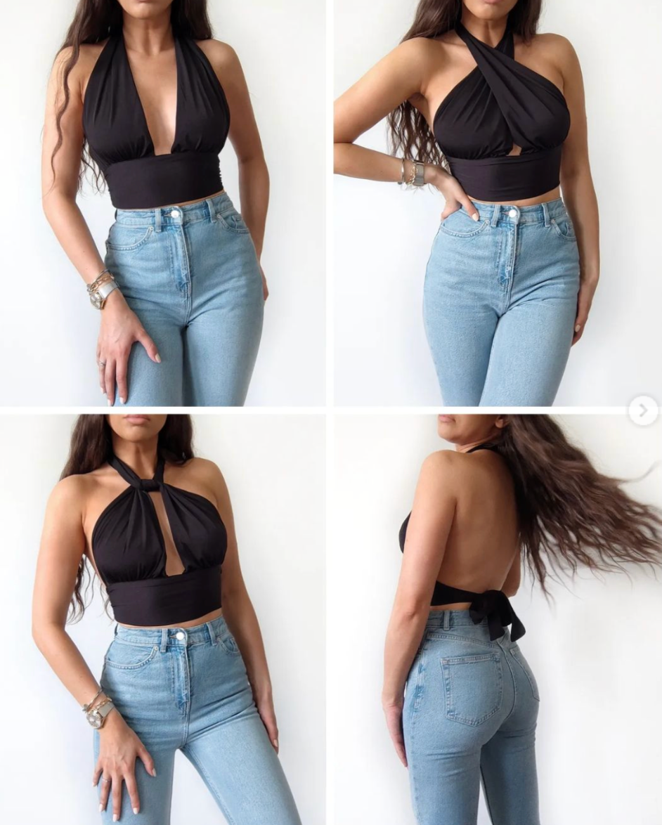 Wrapping black top