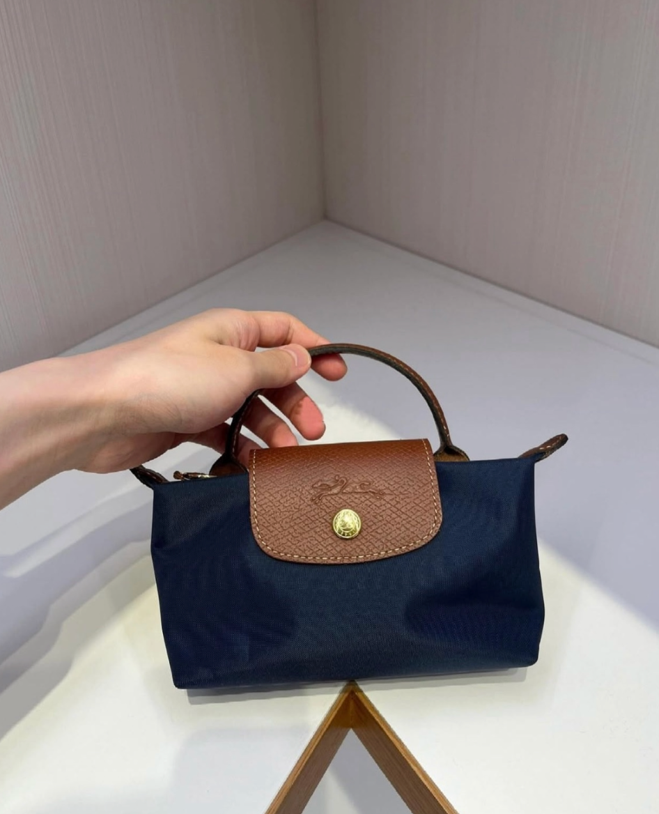 LONGCHAMP MINI BAG WITH STRAP -Navy blue-