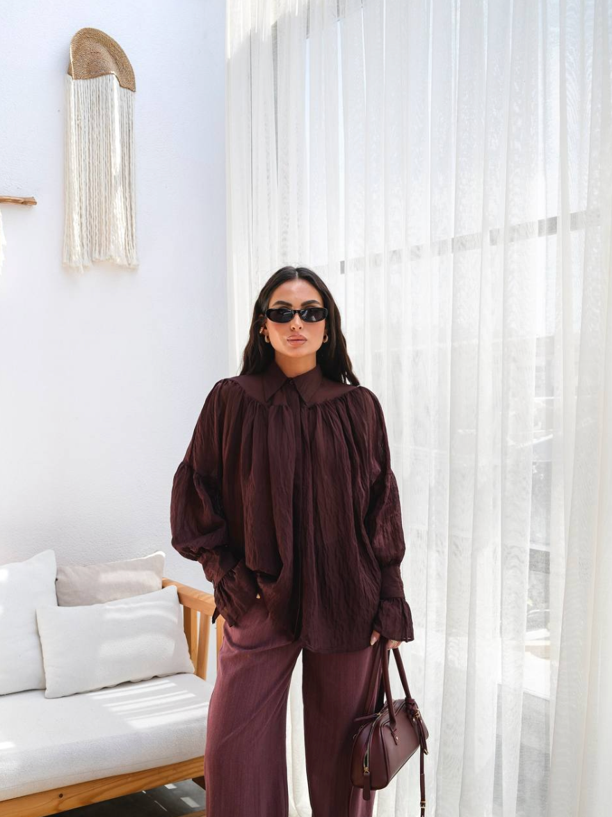 Purple oversized blouse