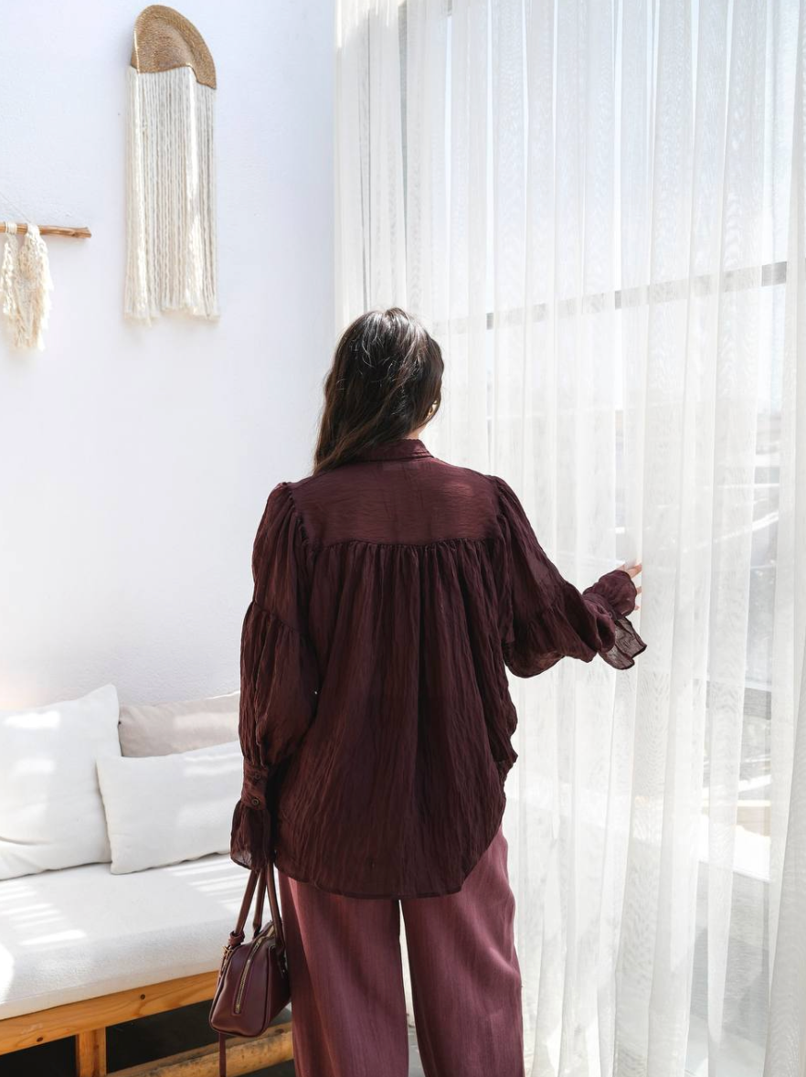 Purple oversized blouse