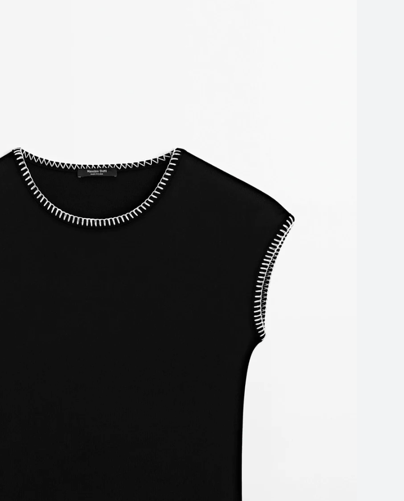 Massimo dutti T-SHIRT - Black