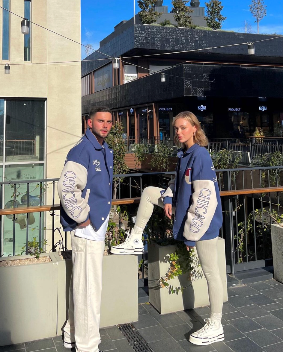 Eagle Indigo Unisex College Jacket