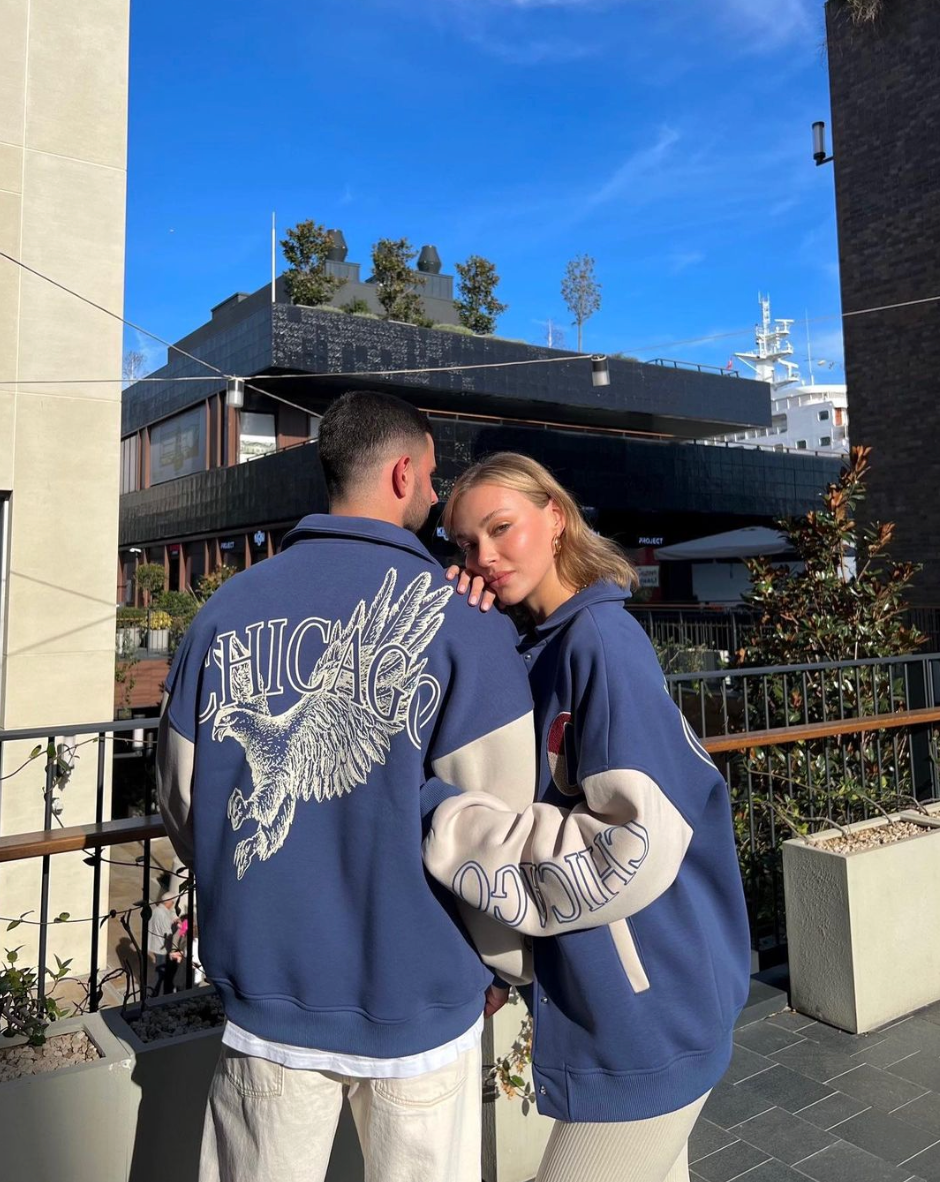 Eagle Indigo Unisex College Jacket