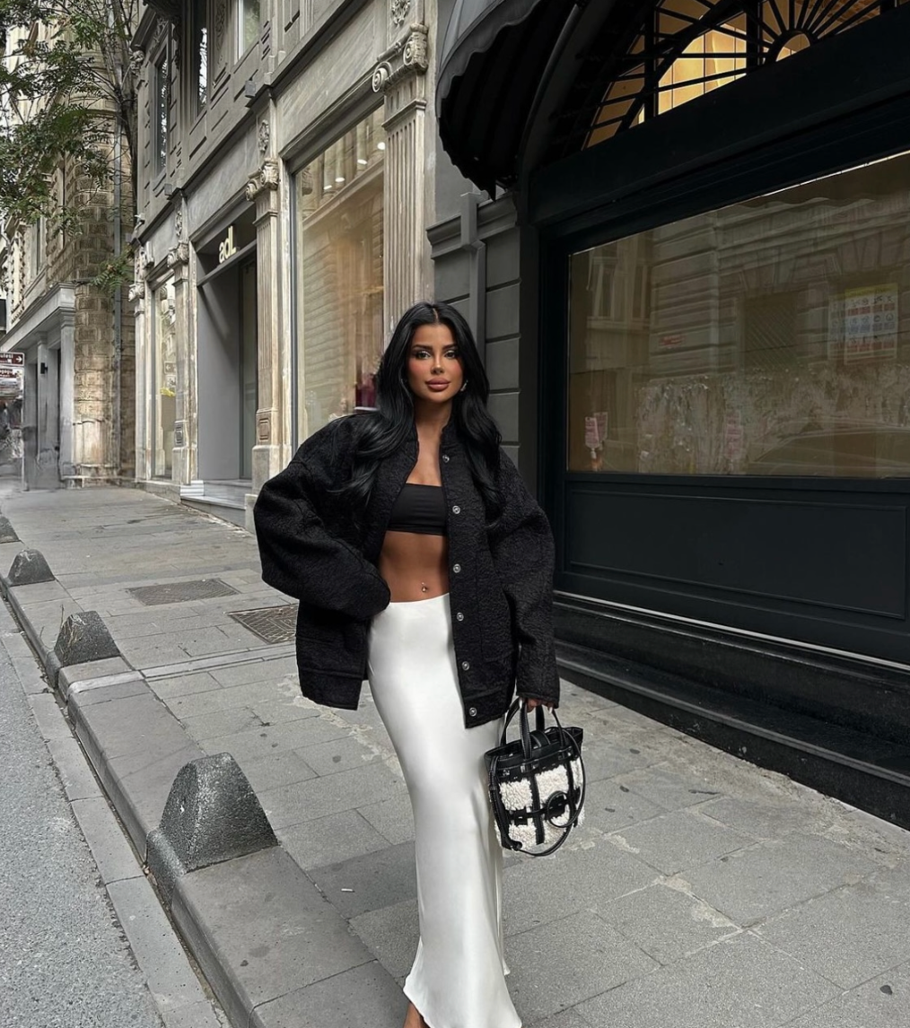 Oversized Bomber jacket ( Black )