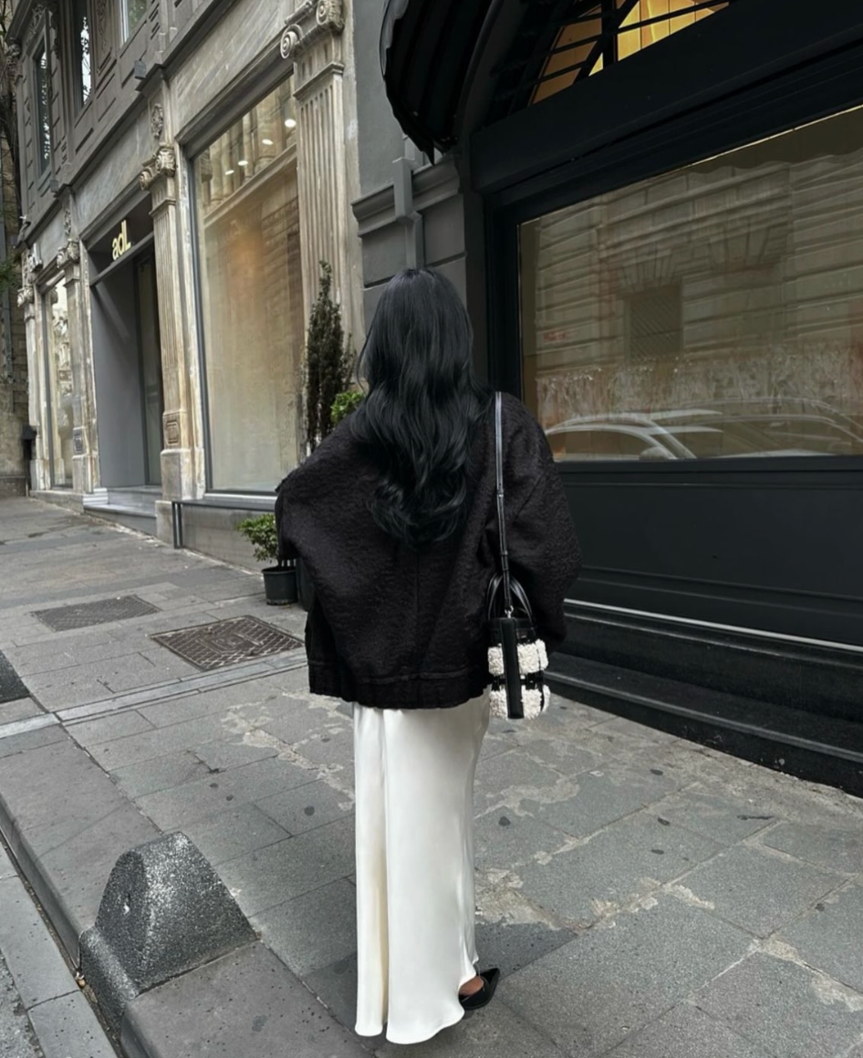 Oversized Bomber jacket ( Black )
