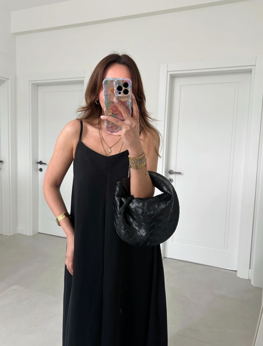 Ss25 black oversized dress