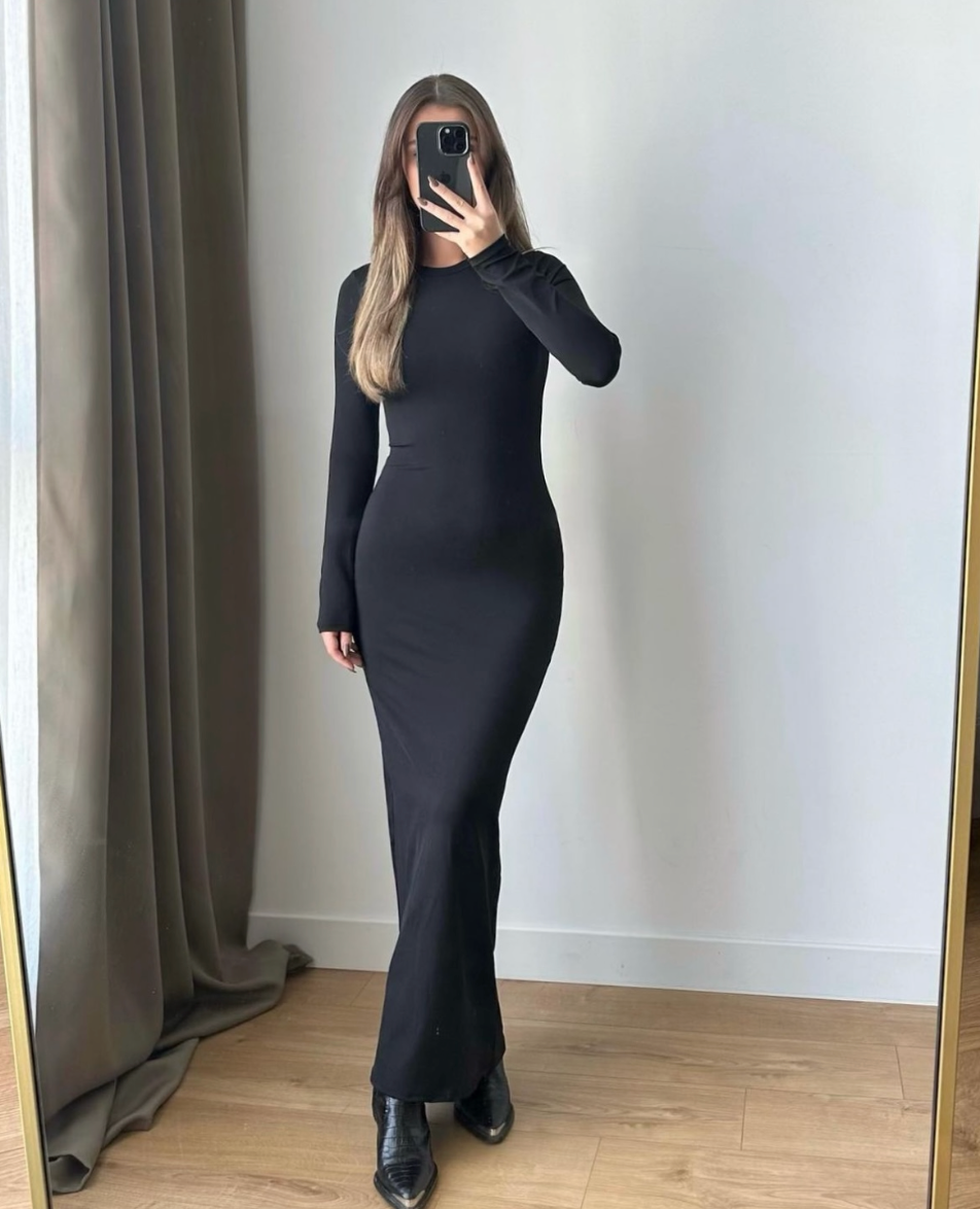 Zara - black maxi dress