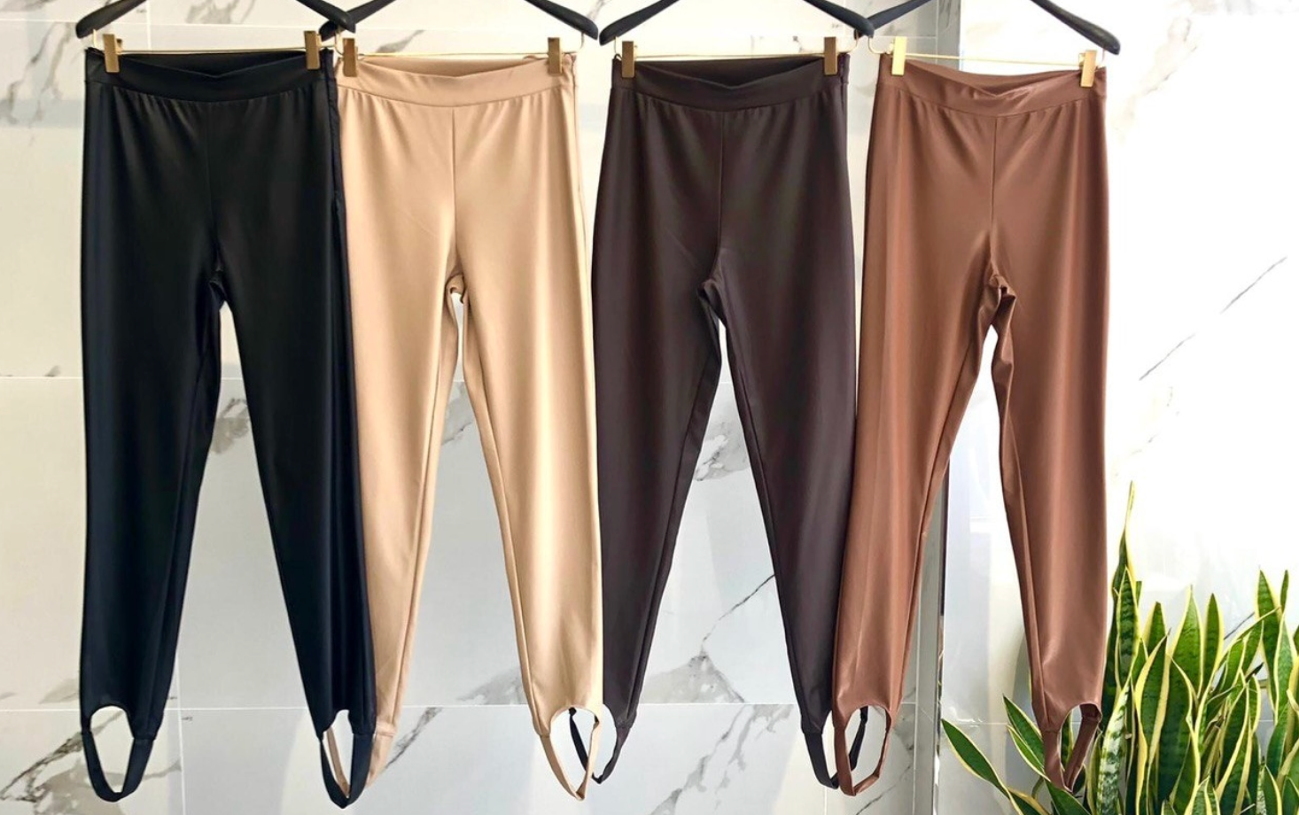 Stirrup leather chocolate brown leather pants