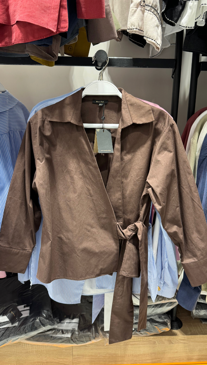 Massimo wrap-up ( brown ) shirt