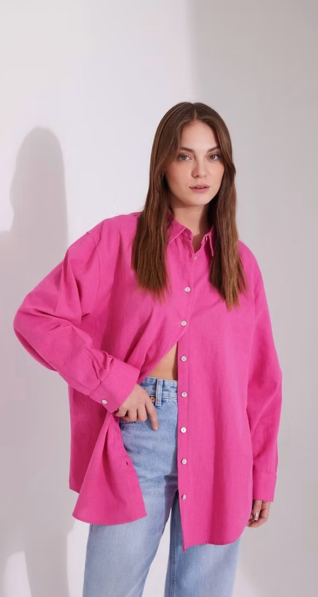 Solid linen oversized Shirts ( not transparent )