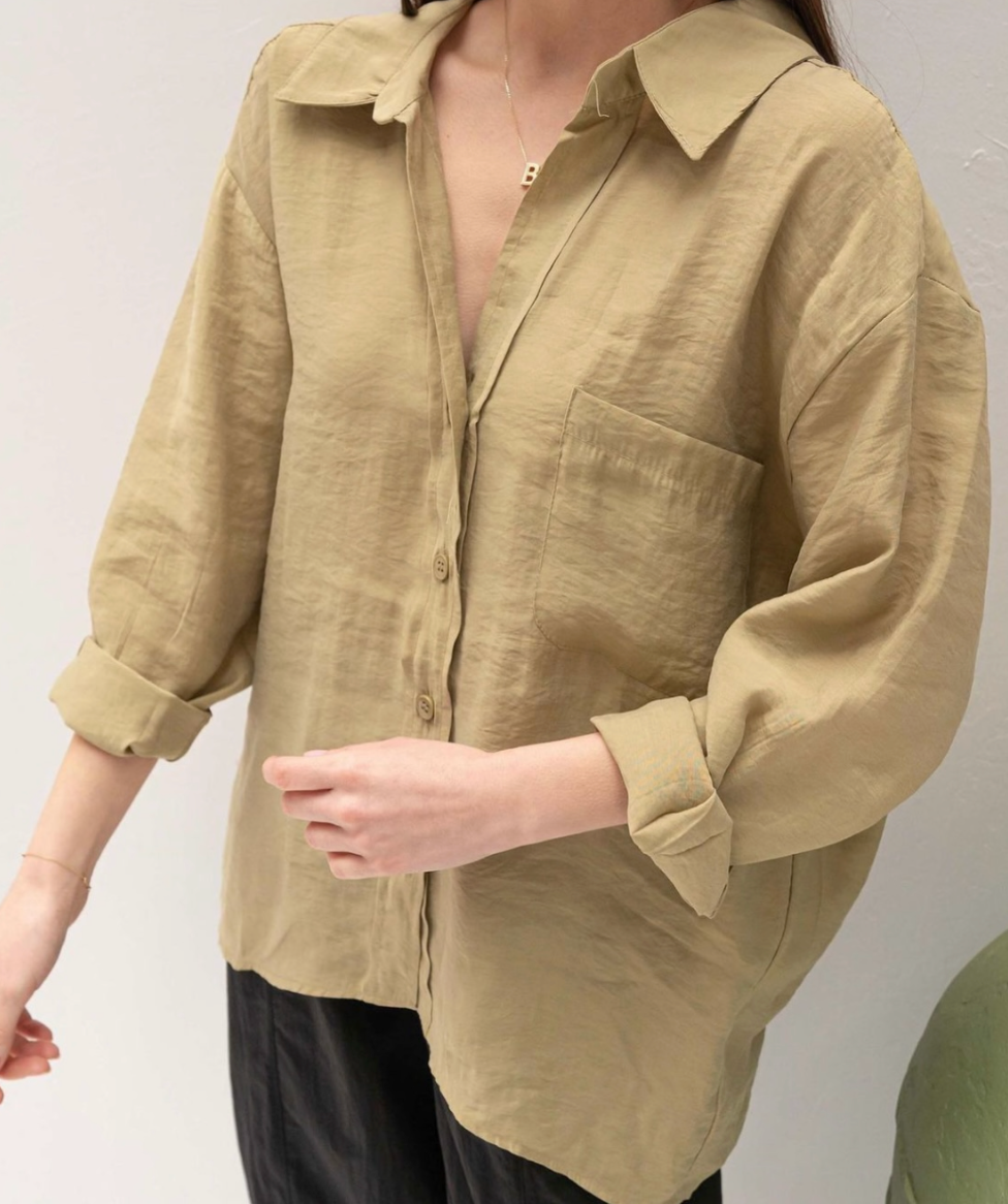 Off shoulder oversized shirt