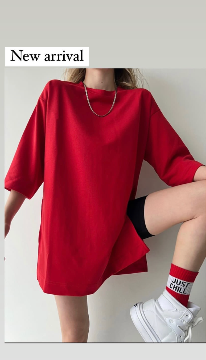 Red Long - sleeve summer Tshirt
