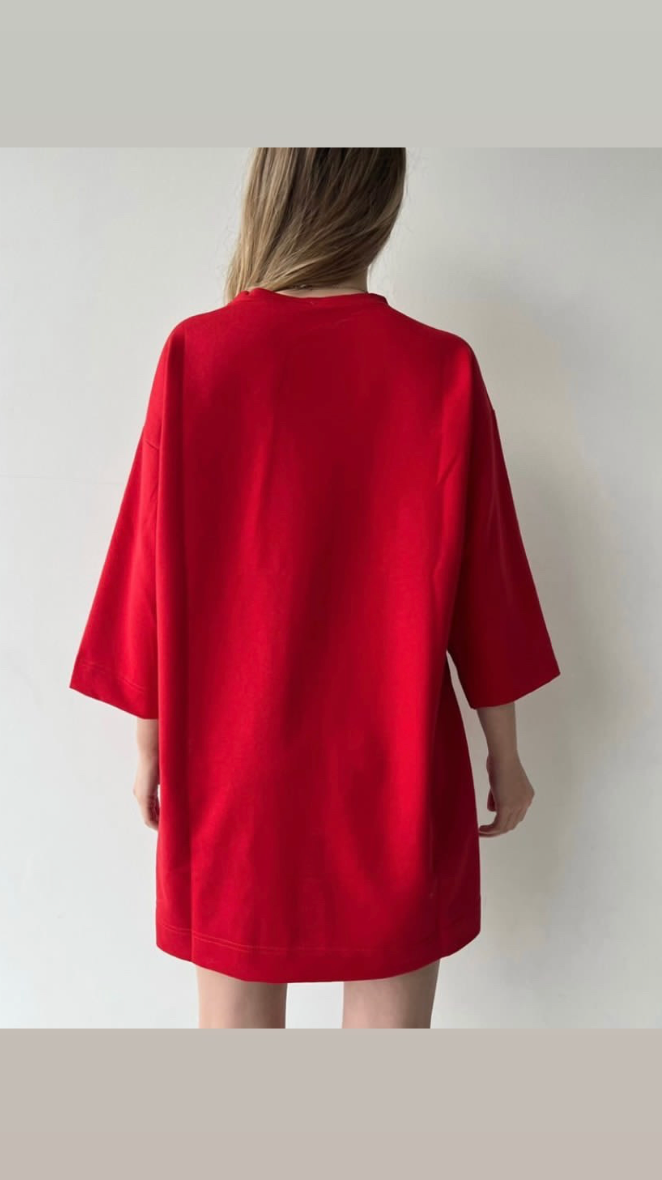 Red Long - sleeve summer Tshirt
