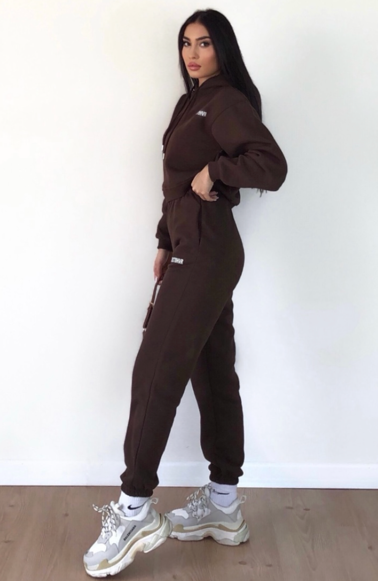 Winter trendy outfit ( 2 pieces ) - BROWN