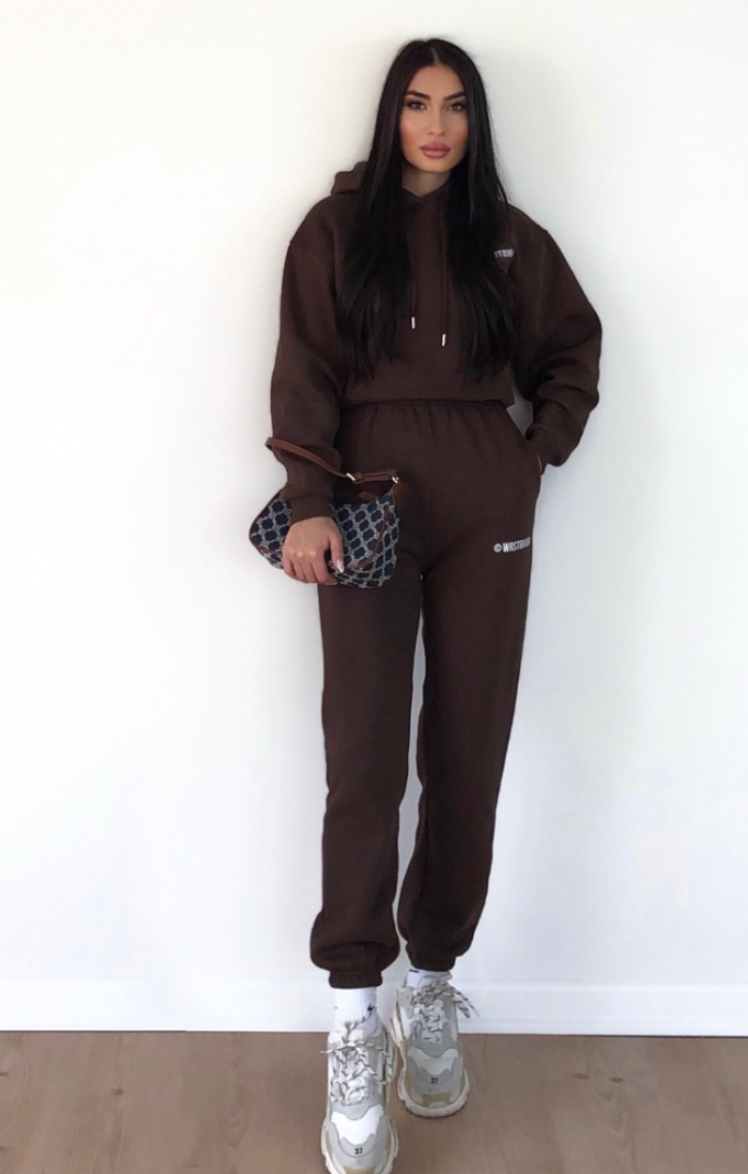Winter trendy outfit ( 2 pieces ) - BROWN