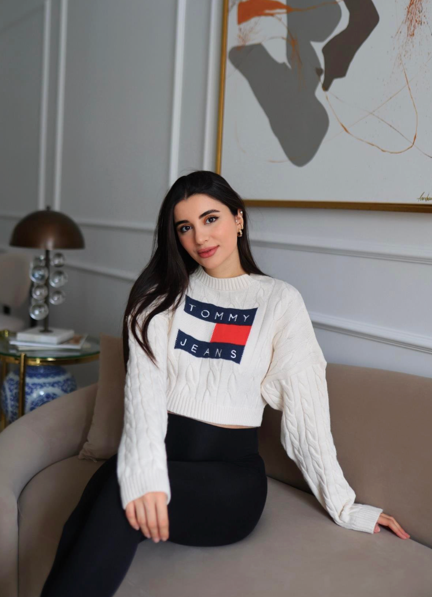 TOMMY crop pullover