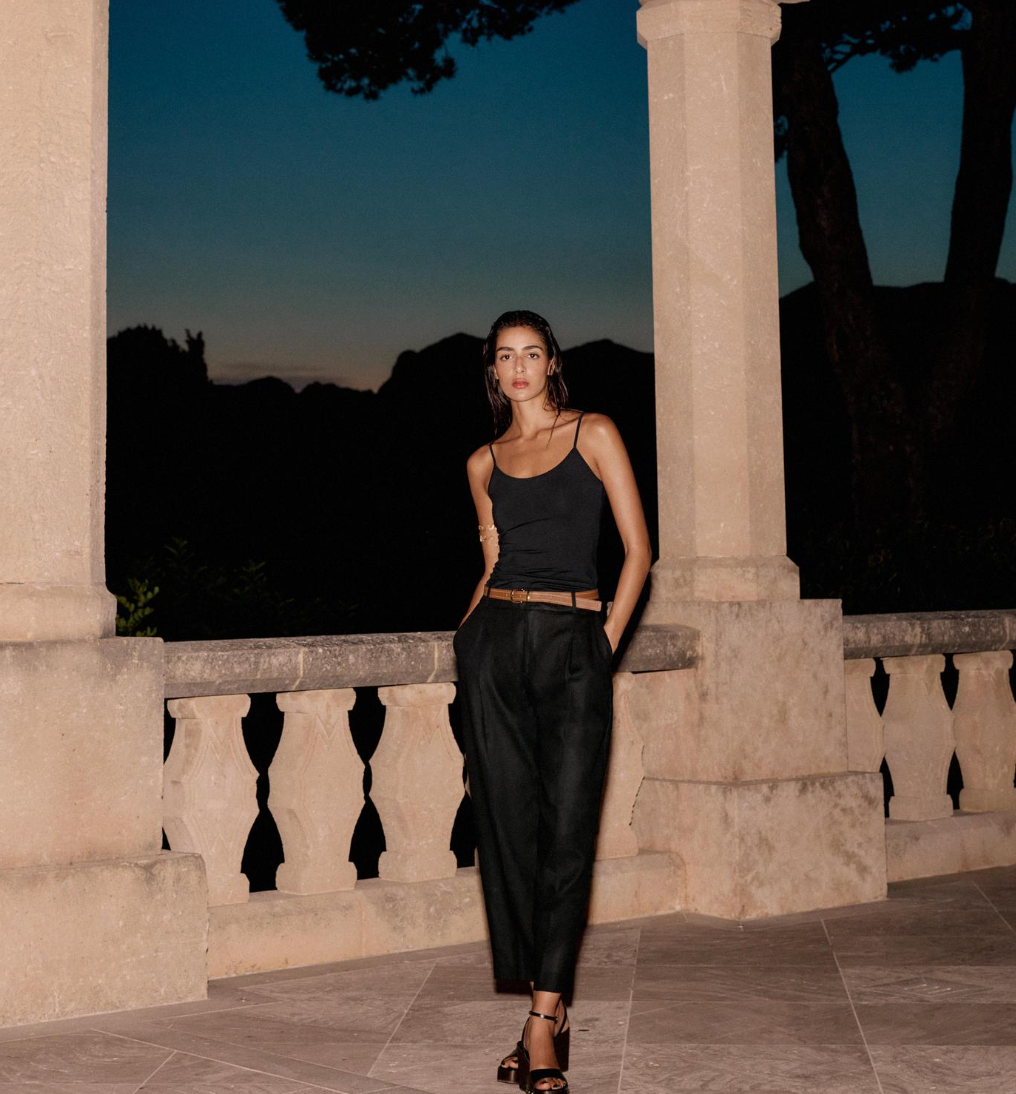 POLYAMIDE TOP WITH THIN STRAPS