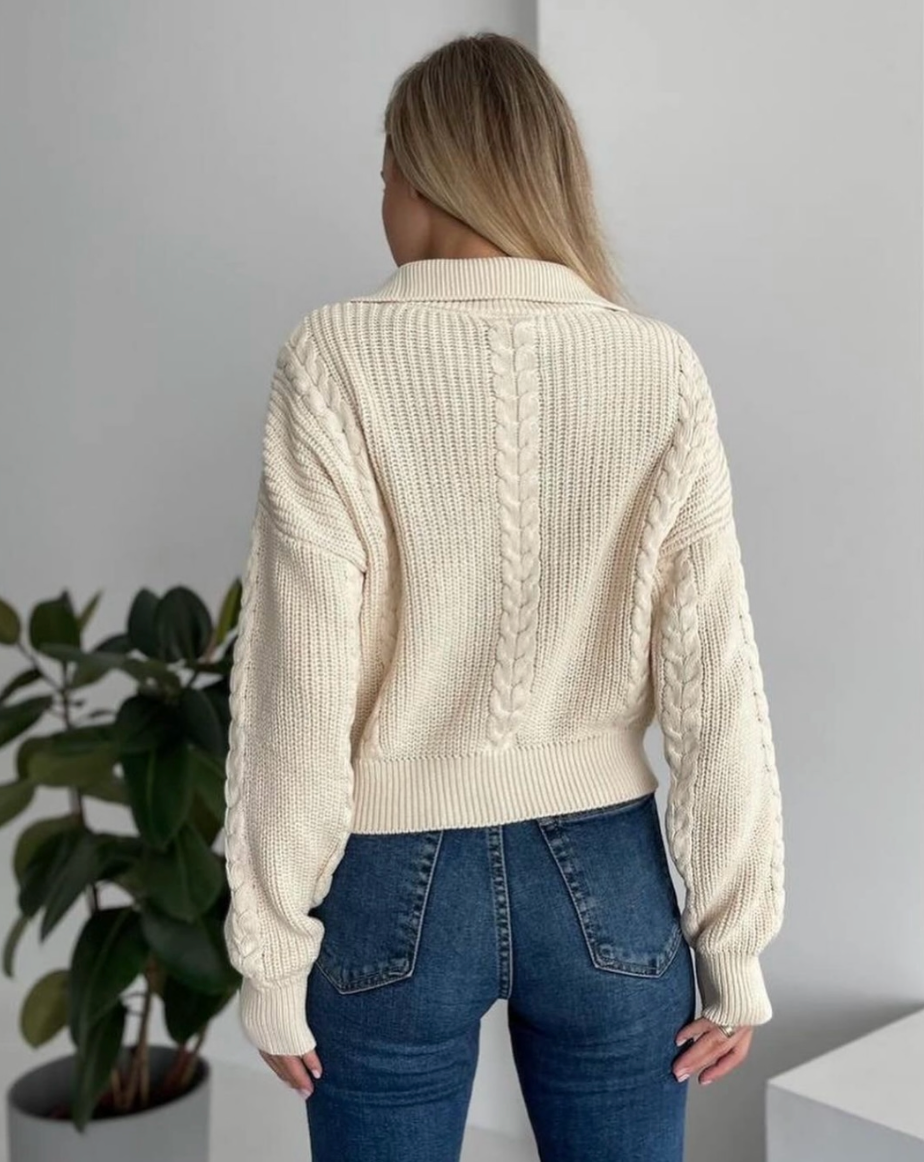 Flowery knitwear (pullover)